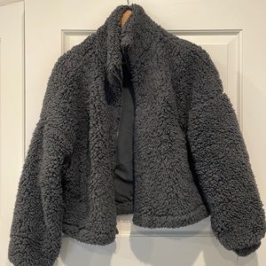 Urban outfitters fleece adjustable waist jacket